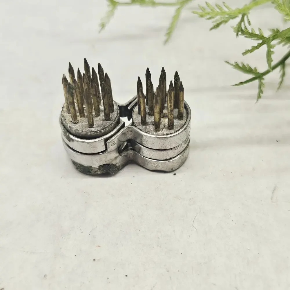 Vintage Small Dual Metal Flower Frog Pins Spikes Floral Arranging 1 Or 2